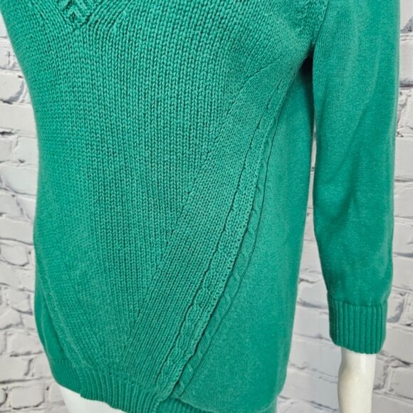 Burberry Brit Green Cotton & Cashmere Sweater - Picture 4 of 6